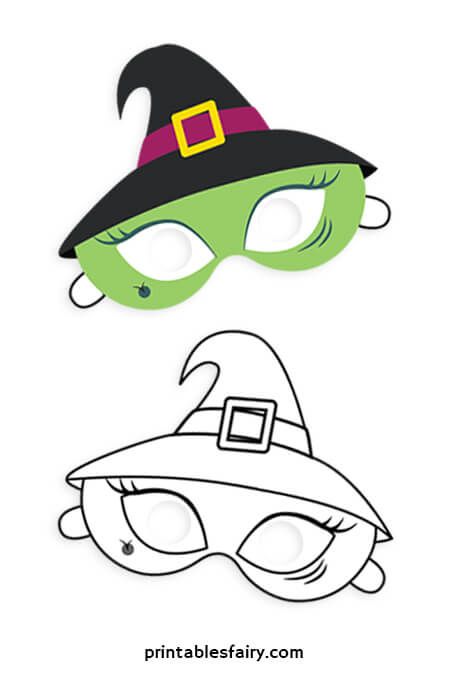 Looking for a witch craft for kids? Make these witch masks with our free printables #witchcraft #halloweencrafts #halloweenmasks Whitch Mask, Witch Mask For Kids, Halloween Mask Craft For Kids, How To Make Halloween Mask, Halloween Mask Printable Free, Diy Halloween Mask For Kids, Halloween Mask Template, How To Make Mask With Paper, Printable Masks For Kids Free