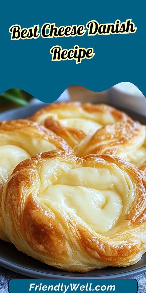 Create this Best Cheese Danish Recipe and enjoy bakery-style pastries right at home! 🥐✨ With a flaky, buttery crust and creamy cheese filling, it’s a perfect treat for breakfast, brunch, or dessert. Easy to make and even easier to love! 🍽️❤️ #CheeseDanish #HomemadePastries #BreakfastRecipes #BakeryStyle Cheese Danish With Pie Crust, Diy Cheese Danish, Savory Things To Bake, Sourdough Danish Pastry, Pastry Danish Recipes, Danish Pastry Shapes, Cream Cheese Danish Puff Pastry, Almond Danish Recipe, Polish Pastries