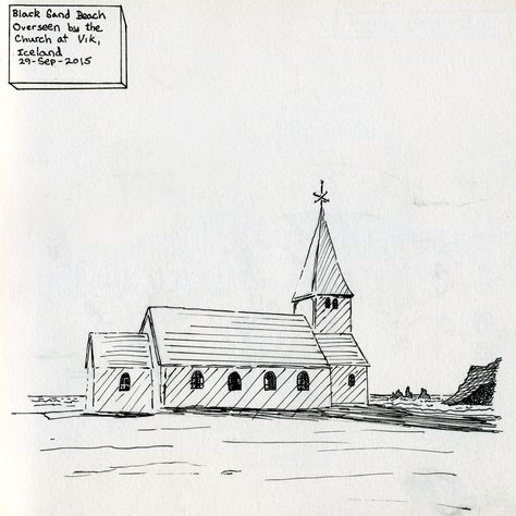 Environment Drawing Easy, Iceland Drawing, Demographic Infographic, Paradise Drawing, Drawing Techniques Pencil, Vik Iceland, Spring Drawing, Watercolor House Painting, Jesus Drawings