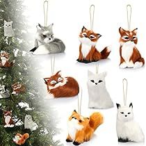 Stuffed Animal Christmas Tree, Animal Christmas Tree, Fox Sleeping, Woodland Ornaments, Fox Ornaments, Kindergarten Gifts, Easter Plush, Fox Toys, Christmas Tree Hanging