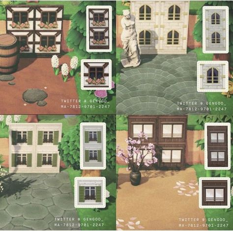 Acnh Simple Panel Ideas Building, Acnh Panel Pattern, Acnh Simple Panel Design Code, Simple Panel Designs Acnh, Motif Acnl, Acnh Cottagecore, Ac New Leaf, Animal Crossing Funny, Animal Crossing Guide