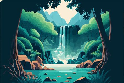 Art Tips Ibis Paint, Digital Art Tips Ibis Paint, Digital Art Tips, Jungle Environment, Ibis Paint, Art Tips, The River, Digital Art, Forest