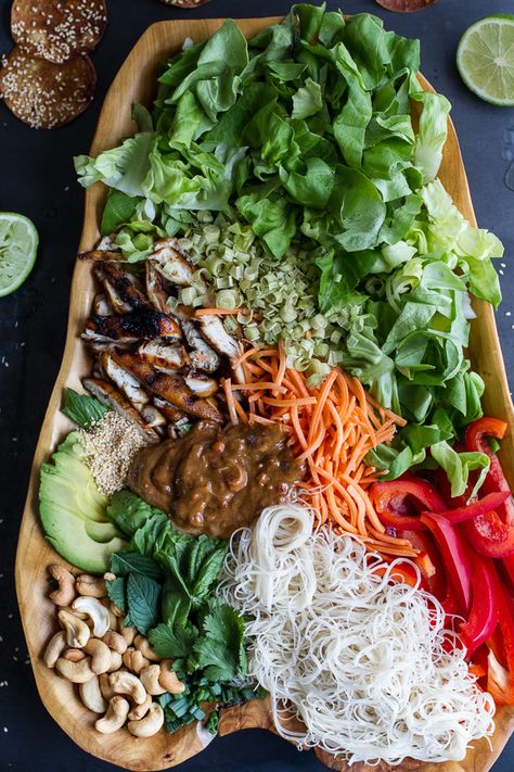 Spring Roll Salad, Vietnamese Chicken, Eat Veggies, Spring Roll, Half Baked, Half Baked Harvest, Chicken Avocado, Vietnamese Recipes, Asian Cooking