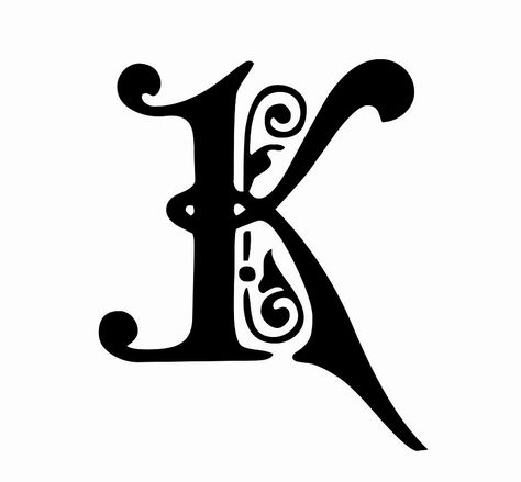 :: 🥀 Monogram Stencil, The Letter K, Letter K, Alphabet, Monogram