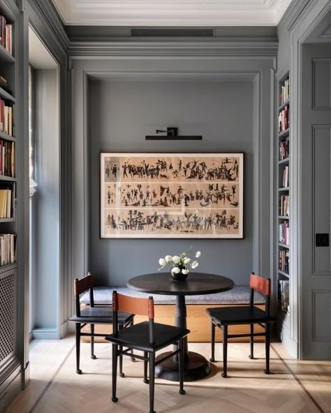 Lulu and Georgia on Instagram: "Library meets dining nook 🏆 @elizabeth_roberts_architects" Breakfast Nooks, Dining Nook, Breakfast Nook, Book Shelf, Dining Room Design, Interior Inspo, Room Table, Dining Room Table, Home Inspo