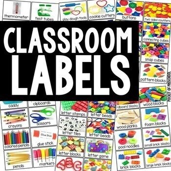 Preschool Classroom Labels, Labeling Ideas, Preschool Labels, Preschool Classroom Setup, Preschool Organization, Pre K Classroom, Preschool Rooms, Prek Classroom, Center Labels