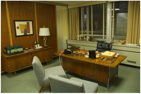 1960s Office, 90s Office, 70s Office, Mad Men Interior Design, G Plan Furniture, Banks Office, Mid Century Office, Office Background, Office Images