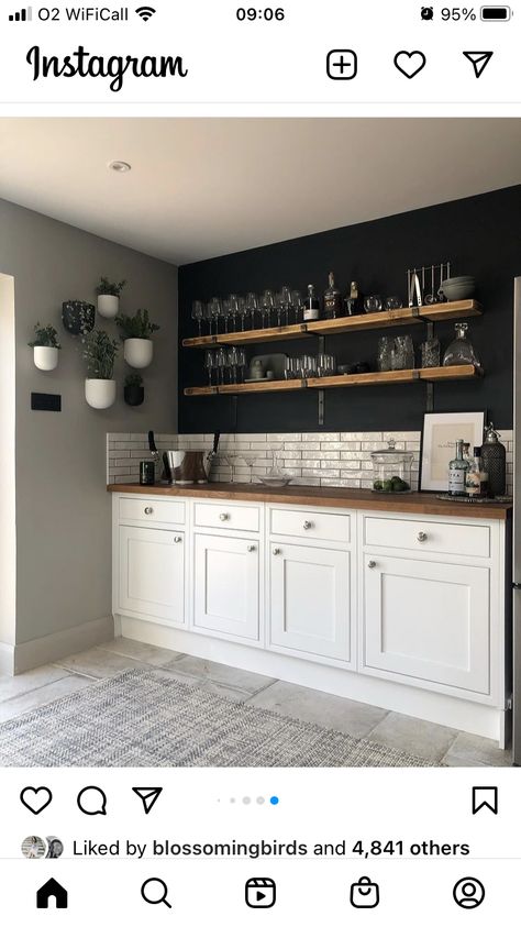 Bar Accent Wall, Pantry Closet Design, Kitchen Wet Bar, Display Cabinet Design, Home Bar Rooms, Dining Room Remodel, Coffee Bars In Kitchen, Coffee Nook, Coffee Bar Home