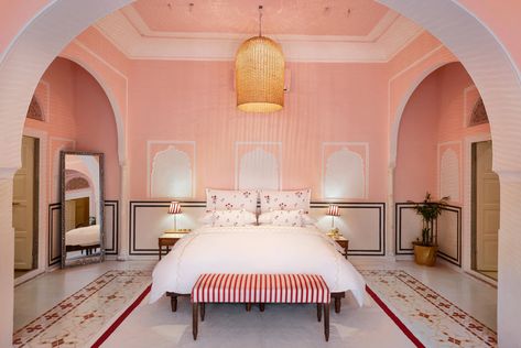 Masculine Bedroom Decor, Rajasthani Art, Masculine Bedroom, Decor 2024, Opening A Boutique, Back To Nature, Pink Walls, Hotels Design, Architectural Digest