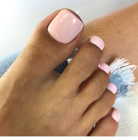 Ongles Rose Pastel, Nail Shapes Square, Unghie Sfumate, Gel Toe Nails, Milky Nails, Acrylic Toes, Toe Nail Color, Pretty Toe Nails, Summer Toe Nails