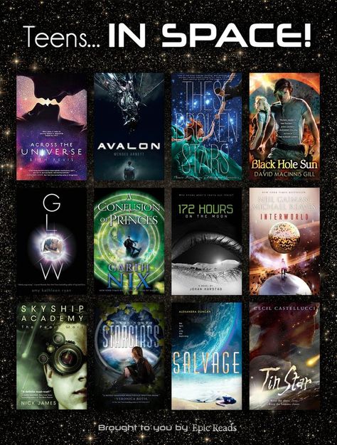 Teens... in space. Sci Fi Reading List. Space Books, Science Fiction Books, Sci Fi Books, Ya Books, Books Young Adult, Book Display, Books For Teens, Reading List, I Love Books