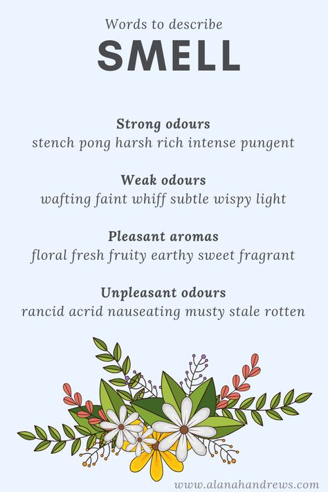 Descriptive Words For Smells, How To Describe Muscles In Writing, How To Describe A House In Writing, Words To Describe Smell, How To Describe A Place In Writing, How To Describe A Setting, Describing Setting In A Story, How To Describe Setting In Writing, Setting Description Writing