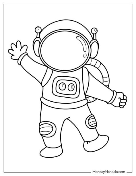 Astronaut Outline, Astronaut Coloring, In Space, Coloring Page, Coloring Pages, For Kids, Colouring Pages