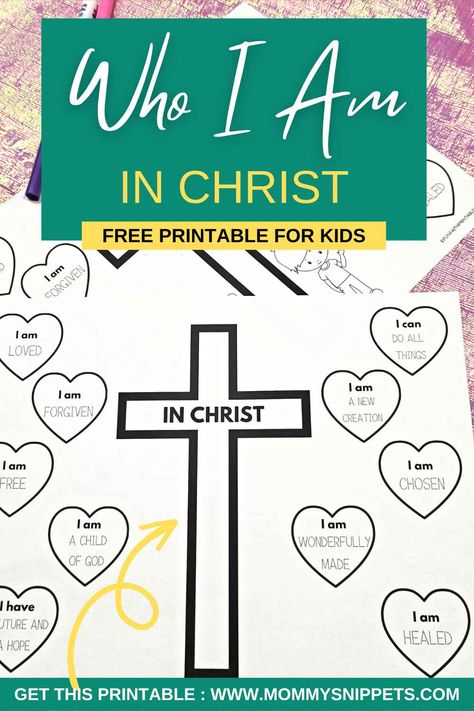 Sunday Class Lessons, God With Us Craft, I Am Activities, God Says I Am For Kids, I Am A Child Of God Printable Free, I Am A Child Of God Craft, Who I Am In Christ Printable, I Am Special Crafts, Identity In Christ Activity