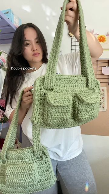 Quick Crochet Bag, Crochet Bag Charm, Aesthetic Bag, Diy Crochet Bag, Crochet Shoulder Bags, Crochet Fairy, Crochet Cactus, Beginner Crochet Tutorial, Quick Crochet Patterns