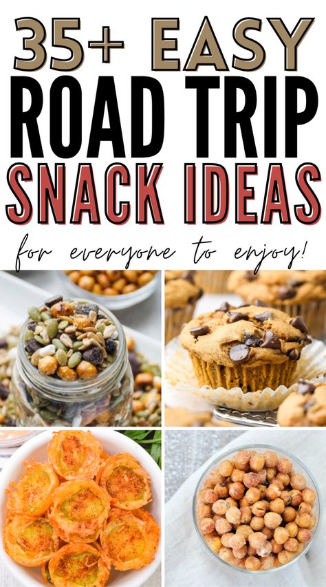 37 Easy and Healthy Road Trip Snacks - Explore healthy and easy-to-make homemade road trip snack ideas for kids and adults alike. These recipes are quick to make and are perfect for eating in the car. Healthy Snacks For The Road, Food For Traveling Road Trips, Road Trip Snacks For Adults Cars, Healthy Road Trip Snacks For Adults, Snack Ideas For Road Trips, Roadtrip Snacks For Adults, Homemade Road Trip Snacks, Car Trip Snacks, Road Trip Snack Ideas