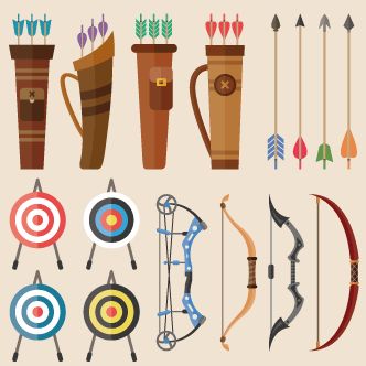 http://www.vectorizados.com/vector/16884_set-con-arcos-y-flechas/ Archery Party, Archery Logo, Brave Birthday Party, Chibi Disney, Braves Party, Arrow Bow, Bows And Arrows, Hood Ideas, Merida Brave