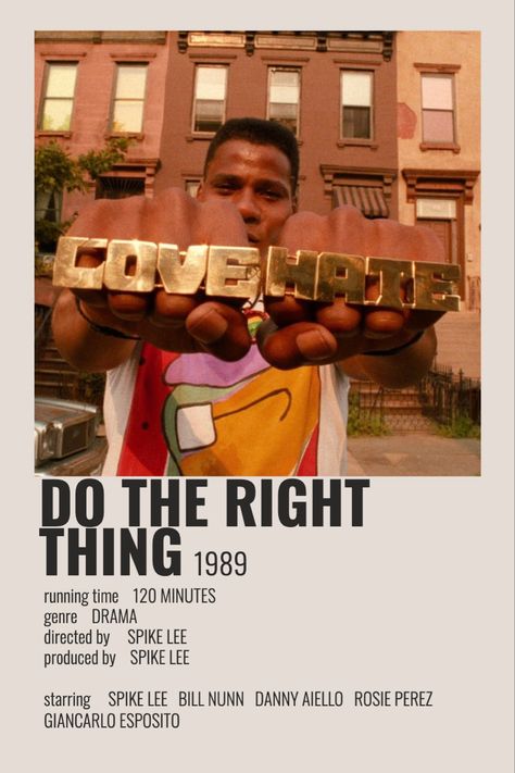 Do the right thing vintage movie poster #vintageposters #movie #movieposter #dotherightthing Do The Right Thing Poster, Do The Right Thing Movie, Spike Lee Movies, Classic Movies List, Hip Hop Movies, Polaroid Movie Poster, 90s Rappers Aesthetic, Bruce Lee Movies, Indie Movie Posters