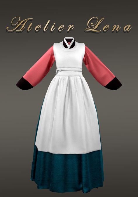 Sims Medieval, Korean Traditional Clothing, Korean Hanbok, New Mods, Korean Traditional, Apron Dress, Sims 4 Cc Finds, Sims 4 Clothing, The Sims4