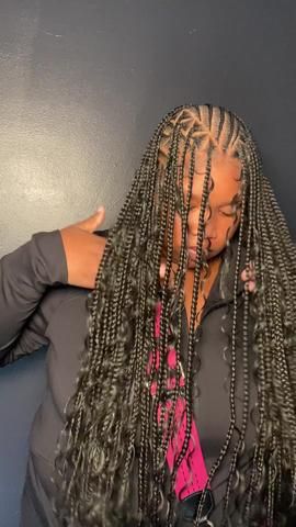 Flip Braids, Braids Tiktok, Flip Over Fulani Braids, Hair Growth Kit, Fulani Braids, Pretty Braided Hairstyles, School Hairstyles, Back To School Hairstyles, Boho Braids