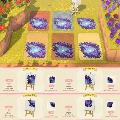 Acnh Space Path Codes, Galaxy Path Acnh, Animal Crossing Galaxy Design, Space Animal Crossing, Acnh Spacecore, Galaxy Portal, Acnh Pattern, Acnh Path, Acnh Inspiration