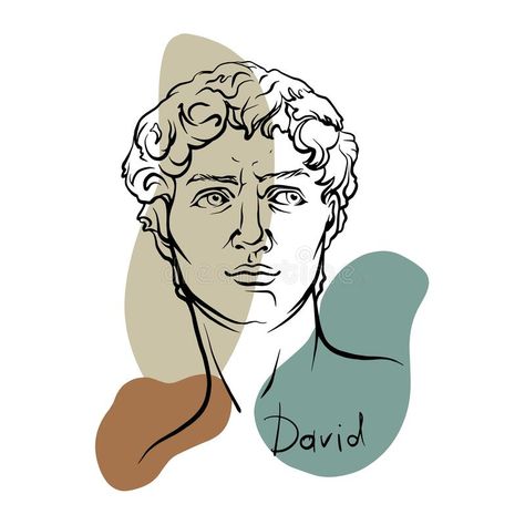 Line Art Head of David Michelangelo 3 Editorial Stock Image - Illustration of ancient, human: 218629604 David Michelangelo Painting, Pencil Art Love, Michelangelo Paintings, David Michelangelo, Michelangelo Art, Art Mini Toile, David Bowie Art, Trans Art, Cement Art