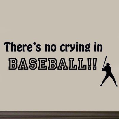 Winston Porter Dolbeare There's No Crying in Baseball Sports Wall Decal Letters Stickers, Sports Vinyl, No Crying In Baseball, Sports Wall Decals, Wall Stickers Quotes, Letter Decals, Wall Art Decal, Vinyl Wall Quotes, Designed Wall