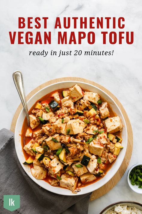 Vegan Mapo Tofu Recipe, Tofu Japanese, Japanese Vegetarian Recipes, Recipe Using Zucchini, Crumbled Tofu, Recipes Tofu, Vegetarian Recipes Tofu, Mapo Tofu Recipe, Ms Diet