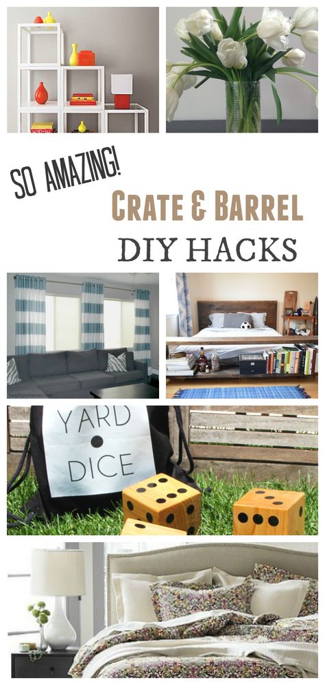 Amazing Crate and Barrel Hacks Painting Laminate Cabinets, Crate Desk, Barrels Diy, Painted Furniture Ideas, Diy Crate, Diy Hanging Shelves, Diy Wall Shelves, Crate Barrel, Diy Furniture Projects