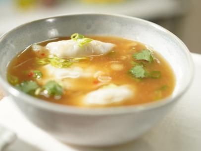 Sunny's Easy Hot & Sour Soup with Steamed Dumplings Recipe | Sunny Anderson | Food Network Steamed Dumplings Recipe, Turkey Shepherd's Pie, Hot Sour Soup, Katie Lee Biegel, Vegetable Pasta Salads, The Kitchen Food Network, Sunny Anderson, Pork Dumpling, Steamed Dumplings