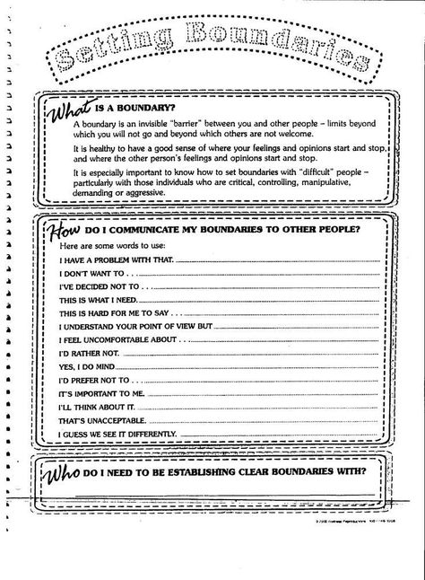 Boundaries Healthy Boundaries Worksheets, Setting Boundaries Worksheet, Boundaries Worksheet, Counseling Worksheets, To Do Planner, Mental Health Counseling, School Social Work, Therapeutic Activities, Counseling Activities