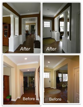 Traditional Entryway Ideas, Traditional Entryway, Interior Remodeling, Entryway Ideas, Style Deco, Home Upgrades, Architectural Details, Wainscoting, Craftsman Style