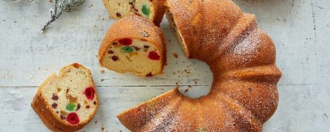 Forget everything you thought you knew about fruitcake. This updated version, featuring a buttery pound cake packed with dried fruits, is sure to please. Fruit Pound Cake, Buttery Pound Cake, Sweet Cafe, Christmas Food Gifts, Giant Food, Scrumptious Desserts, Cake Servings, Dried Fruits, Holiday Desserts