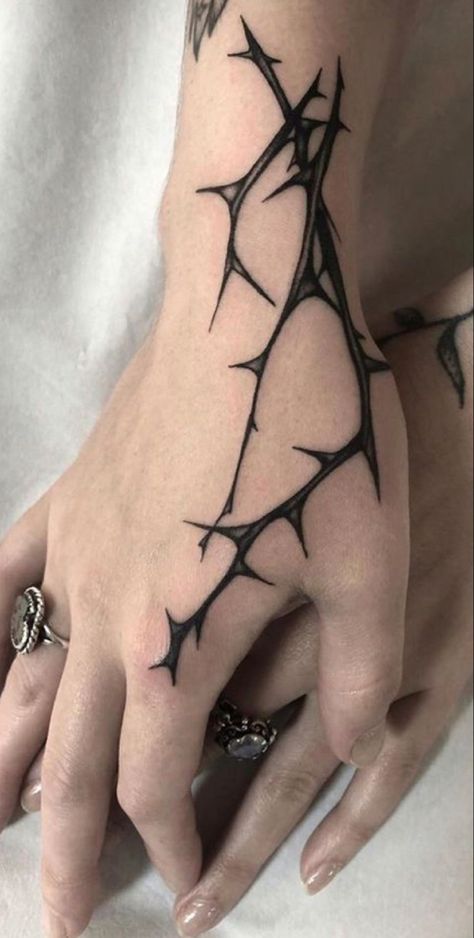 Wrap Around Wrist Tattoos, Blood Tattoo, Thorn Tattoo, Emo Tattoos, Sharpie Tattoos, Wicked Tattoos, 4 Tattoo, Metal Tattoo, Poke Tattoo