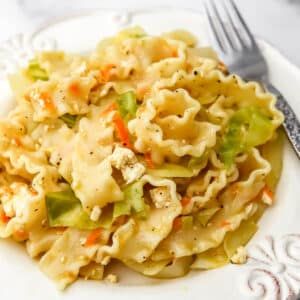 Vegan Haluski - Cabbage and Noodles - The Hidden Veggies Polish Cabbage, Cabbage And Noodles, Cauliflower Risotto, Easy Cauliflower, Gluten Free Noodles, Noodle Dish, Hidden Veggies, Low Carb Vegan, Vegan Keto