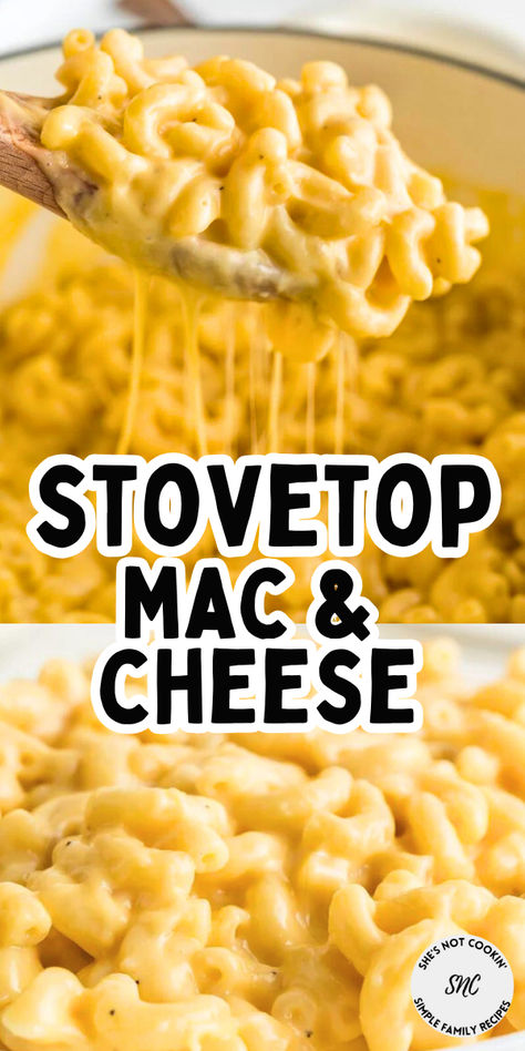 Quick and easy homemade mac and chese scooped up in a spoon. Cheese Sauce Mac N Cheese, The Mac And Cheese, Stove Top Mac And Cheese With Cream Cheese, Quick Stove Top Mac And Cheese, Homemade Cheesy Mac And Cheese, Best Homemade Mac And Cheese Recipe Easy, Easy Simple Mac And Cheese, Mac N Cheese Without Flour, Best Creamy Mac And Cheese Recipe Stove Top