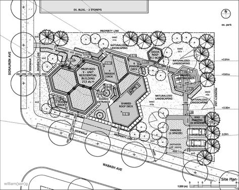 william(son)g - PHASE THREE Hexagonal Architecture, Green Roof Benefits, Hexagon House, Site Plan Design, Architecture Site Plan, Green Roof System, Landscape Architecture Plan, Concept Diagram, Site Plans