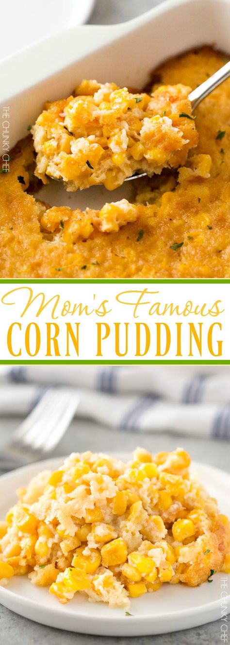 Recipe For Corn Pudding, Corn Pudding Recipe, Corn Pudding, Corn Casserole, Corn Recipes, The Diary, Thanksgiving Side Dishes, Pudding Recipe, Family Favorite Meals