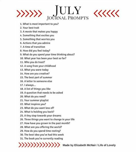 July Journal Prompts, July Prompts, July Journal, National Holiday Calendar, 30 Day Writing Challenge, Daily Journal Prompts, Writing Therapy, Writing Challenge, Journal Writing Prompts