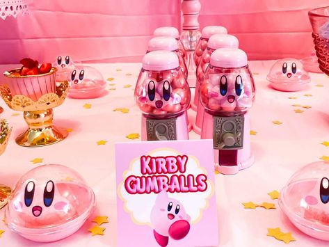 Kirby Birthday Party Ideas, Kirby Birthday Party, Kirby Party, Nintendo Birthday Party, Kirby Birthday, Nintendo Party, Kirby Nintendo, Leo Birthday, Nintendo Classic