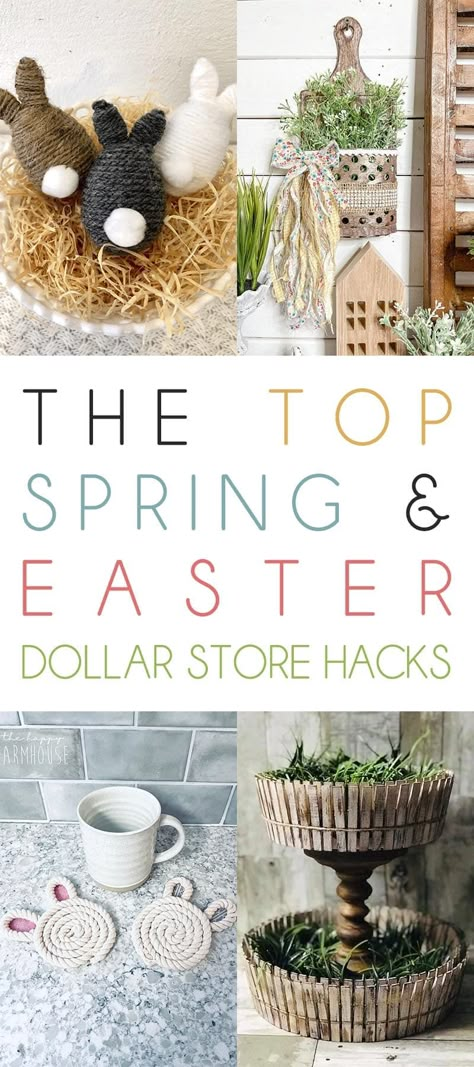 The Top Spring and Easter Dollar Store Hacks - The Cottage Market Easter Egg Wreath Diy, Easter Chick Craft, Easter Crafts Dollar Store, Dollar Tree Easter Crafts, Diy Spring Crafts, Easter Craft Decorations, Store Hacks, Dollar Store Hacks, Spring Decor Diy