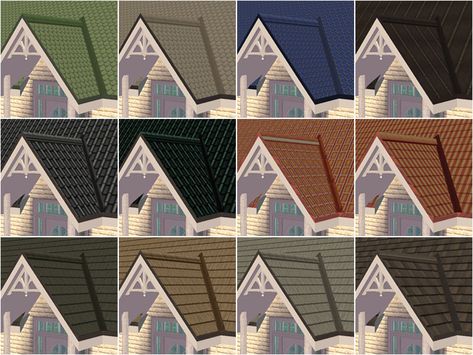 Mod The Sims - White Roof Trim Defaults Mod Wall, Gable Trim, Roof Trim, Roof Edge, House Trim, Sims 4 House Building, Building Roof, The Sims 2, Sims 4 Cc Packs