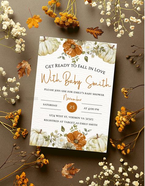 Fall Baby Shower Boy Theme, Fall In Love Baby Shower Invitations, November Baby Shower Themes Boys, Baby Sprinkle Fall Theme, Baby Shower Themes Boy Fall, Autumn Theme Baby Shower Ideas, Baby Boy Shower Themes Fall, September Baby Shower Ideas Boy, Baby Shower In November Ideas