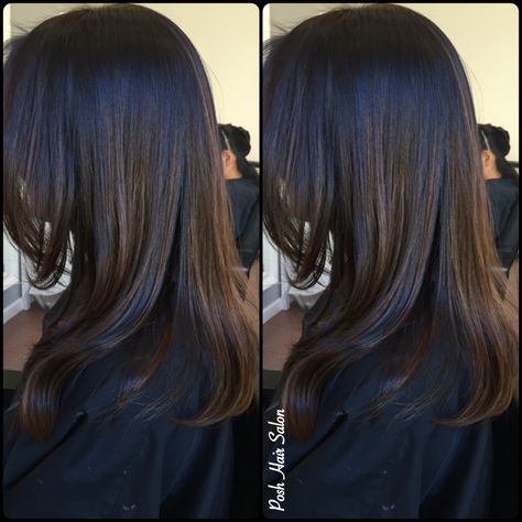 Subtle Balayage at Posh Asian Highlights, Asian Hair Balayage, Balayage Subtle, Highlights Natural, Hair Colouring, Subtle Balayage, Hair Balayage, Asian Hair, Hair Cut