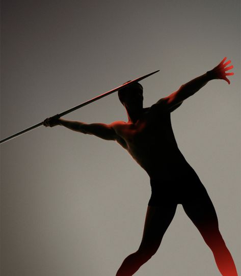 Spear Throwing Pose, Throwing Pose Reference, Greek Spear, Throwing Pose, Spear Pose, Spear Throwing, Lee Fletcher, Throwing Spear, Spear Thrower