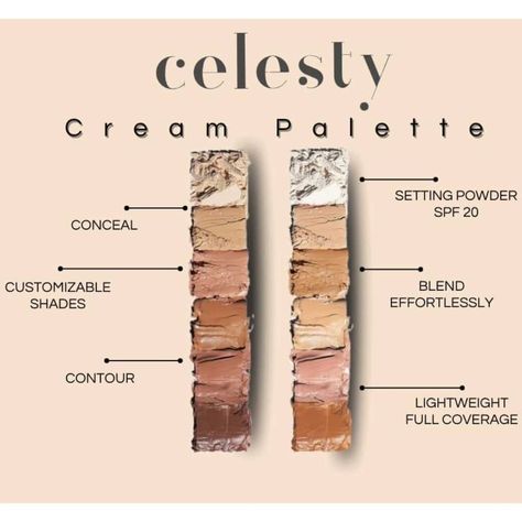 ✋️When I started using Celesty's products to finish my cream makeup look back in February, I had NO CLUE they had planned to launch their own cream makeup palette one day. ✋️When I started team building with Celesty less than a week ago, I had NO CLUE they planned to launch their own cream makeup palette this week! 😳🤩 💫It felt like the stars aligned! If you know me, then you know that I have been rockin' my ride or die creams for the past year and a half! And if you've been wanting to try c... Cream Makeup Look, Celesty Makeup, Cream Makeup Palette, My Ride Or Die, Cream Palette, Makeup For Moms, Lipgloss Lips, Lip Primer, Cream Makeup