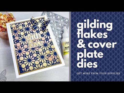 (2) Another way to use your background dies with gilding flakes! #cardmaking #cards #gildingflakes - YouTube Card Making Videos, Die Cut Cards, Card Making Techniques, Card Tutorials, Beautiful Backgrounds, Instructional Video, Simple Cards, Video Tutorials, Card Craft