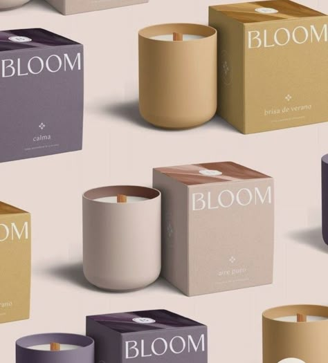 Scented Candles Branding, Packaging Scented Candle, Cool Candle Packaging, Candle Packaging Ideas Branding, Scent Branding, Candle Packaging Ideas Boxes, Candle Package Design, Candle Lifestyle, Packaging Velas