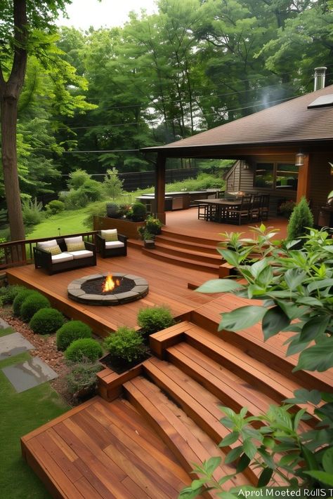 Relaxing Summer Porches, Garden Ideas Patio, Patio Garden Ideas, Patio Extension, Dream Backyard Pool, Patio Layout, Outdoor Sanctuary, Patio Deck Designs, Wooden Deck