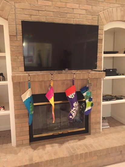 Mounting a TV on brick above a fireplace - House of Hepworths Diy Standing Shelves, Tv On Brick Fireplace, Mount Tv Above Fireplace, Build A Tv Wall, Tv On Brick Wall, Cheap Diy House, Diy House Projects On A Budget, Wood Tv Wall, Weekend Diy Home Projects